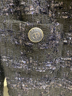 Chanel Tweed Black Coat