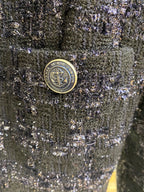 Chanel Tweed Black Coat