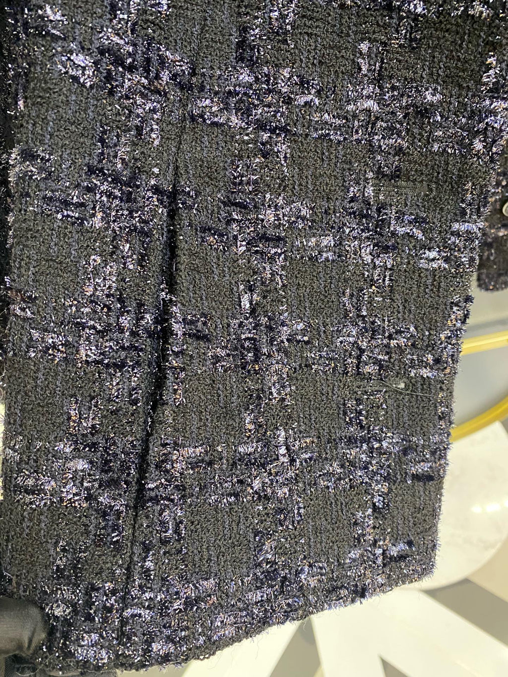 Chanel Tweed Black Coat