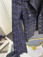 Chanel Tweed Black Coat