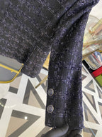Chanel Tweed Black Coat