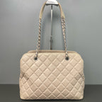 Chanel Leather Silver