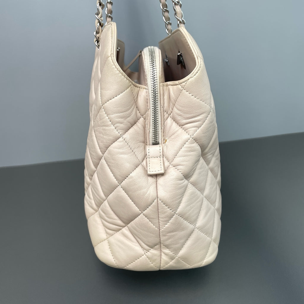 Chanel Leather Silver