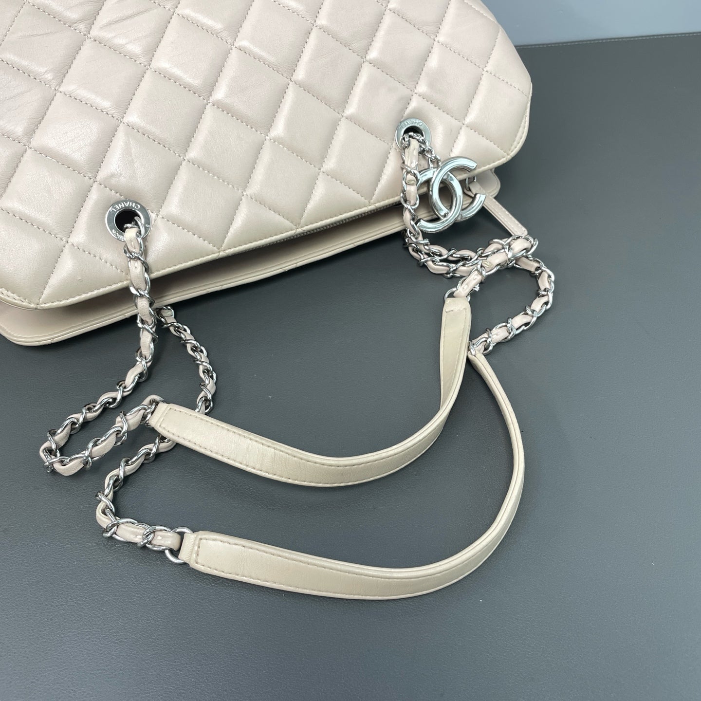 Chanel Leather Silver