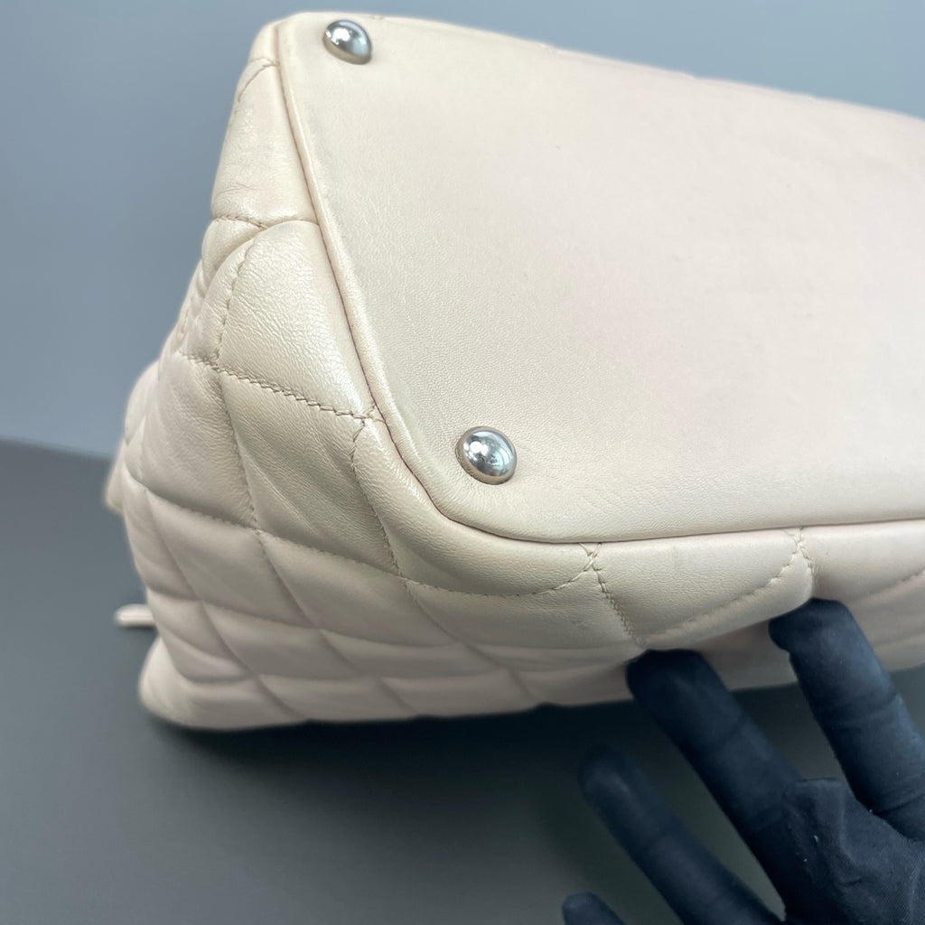 Chanel Leather Silver