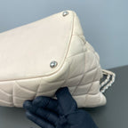 Chanel Leather Silver