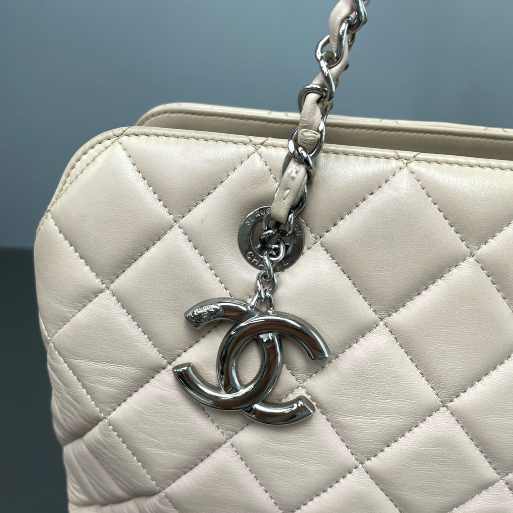 Chanel Leather Silver