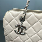 Chanel Leather Silver
