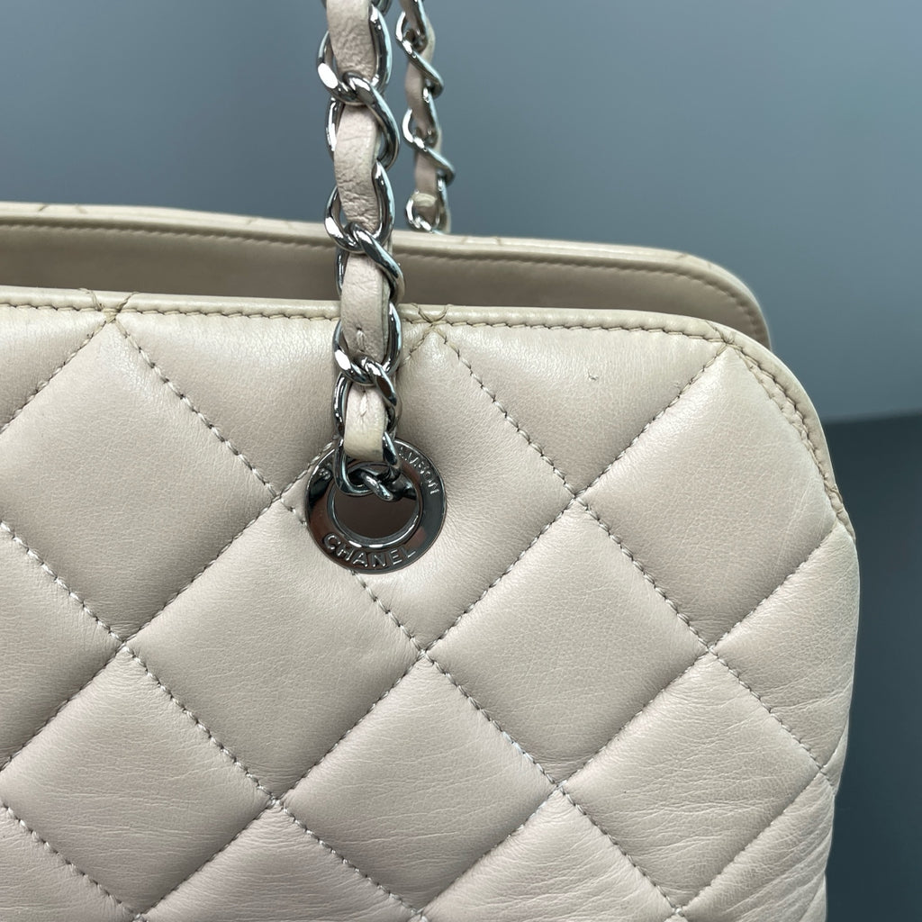 Chanel Leather Silver