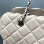 Chanel Leather Silver