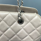 Chanel Leather Silver