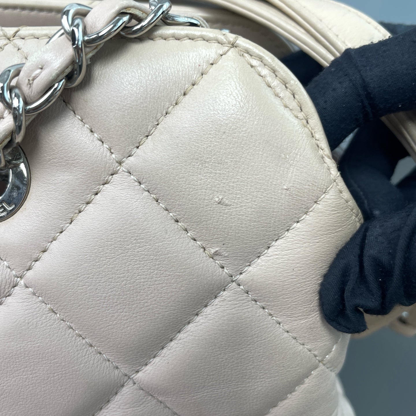 Chanel Leather Silver