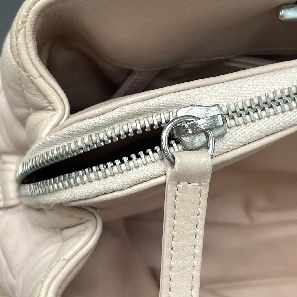 Chanel Leather Silver