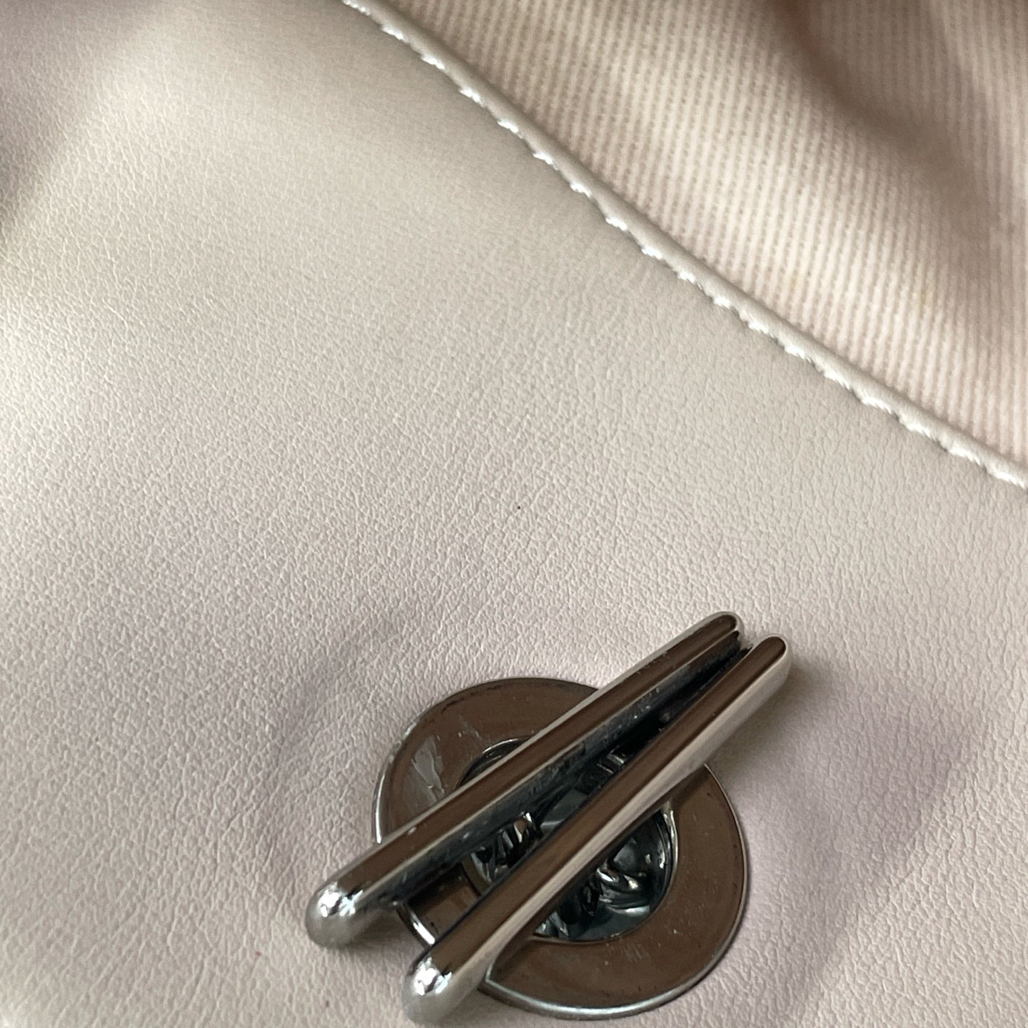 Chanel Leather Silver