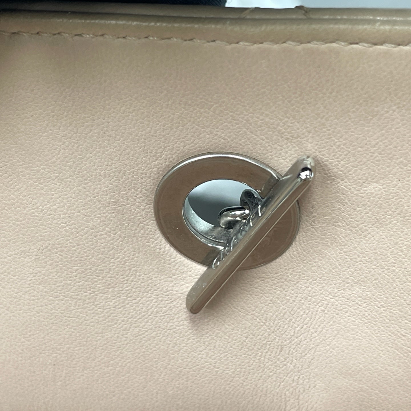 Chanel Leather Silver