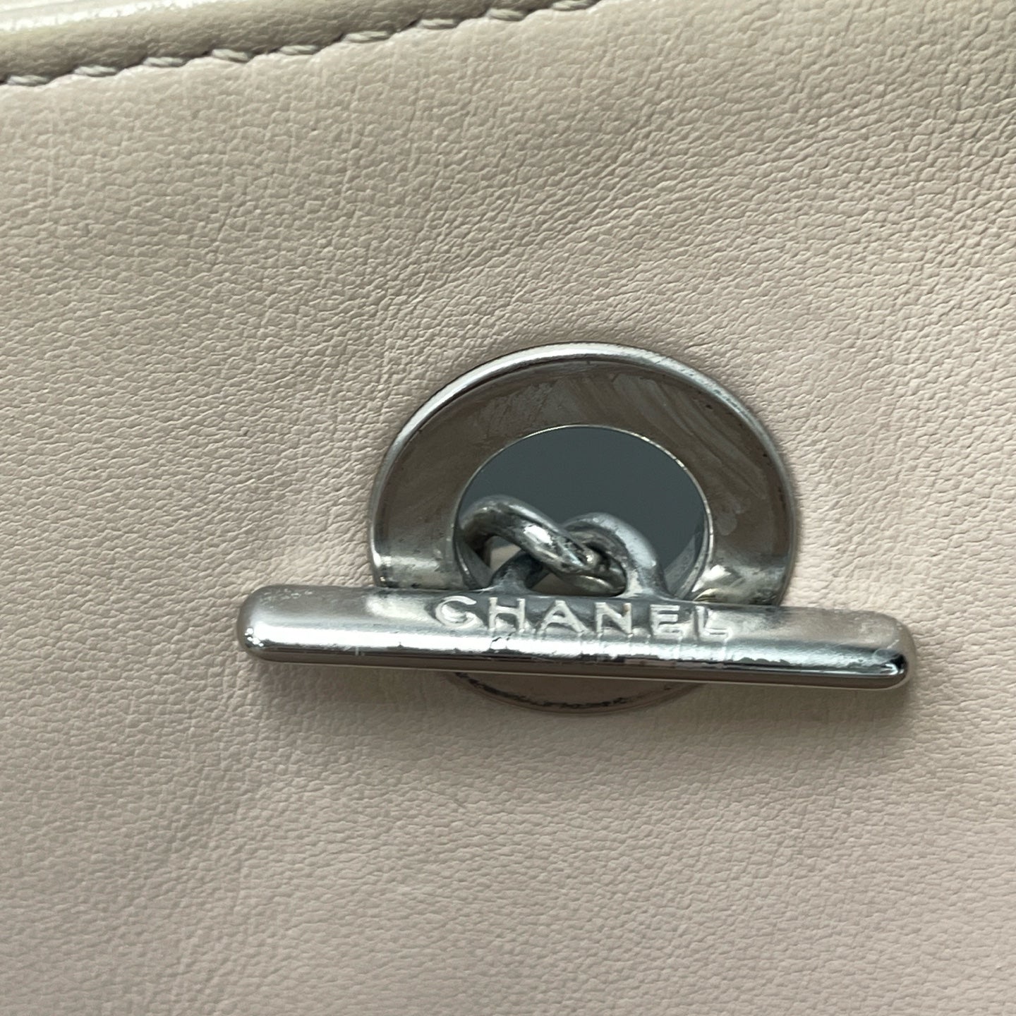 Chanel Leather Silver