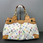 Louis Vuitton Canvas White Satchel