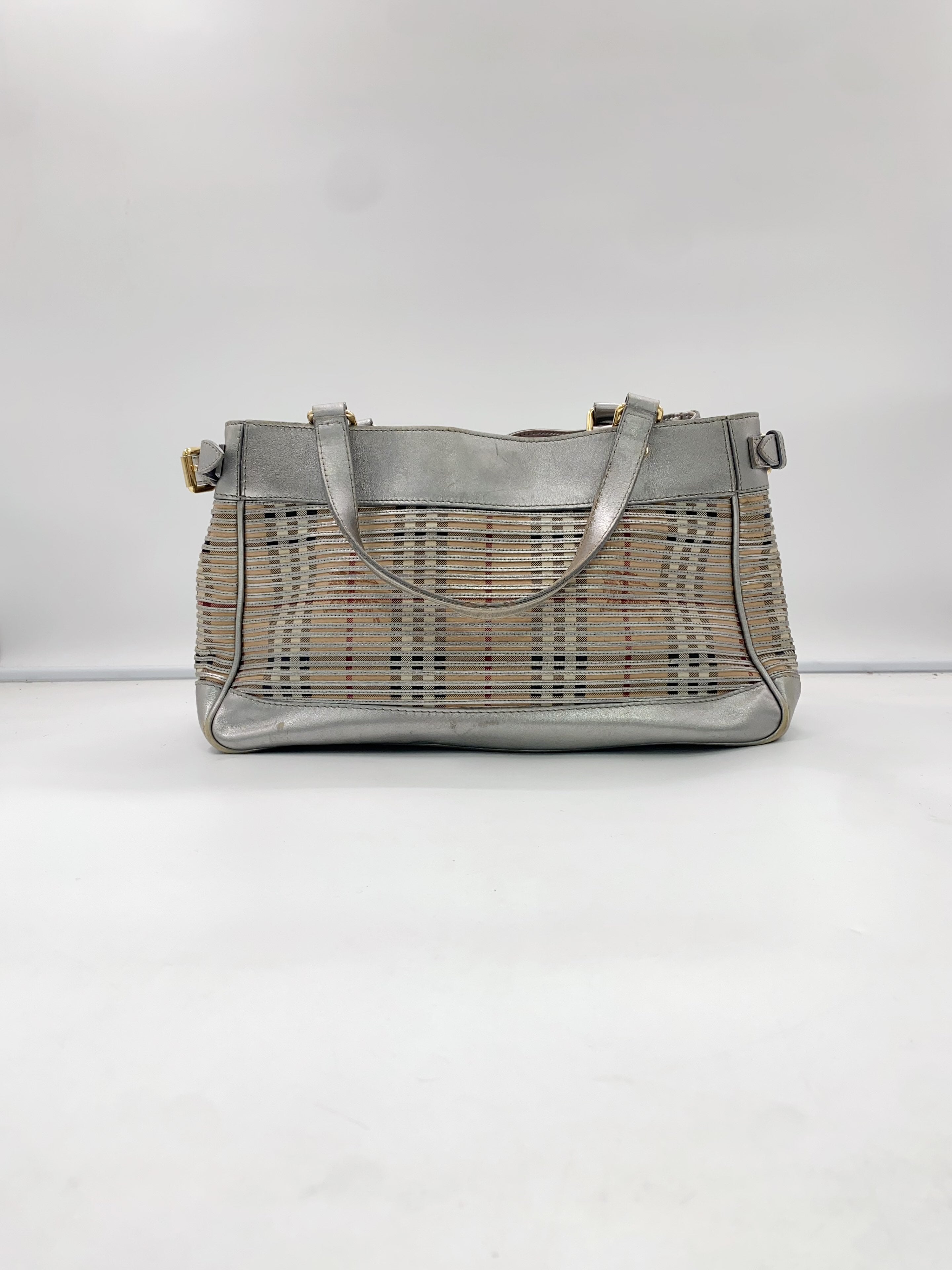 Burberry Silver Satchel