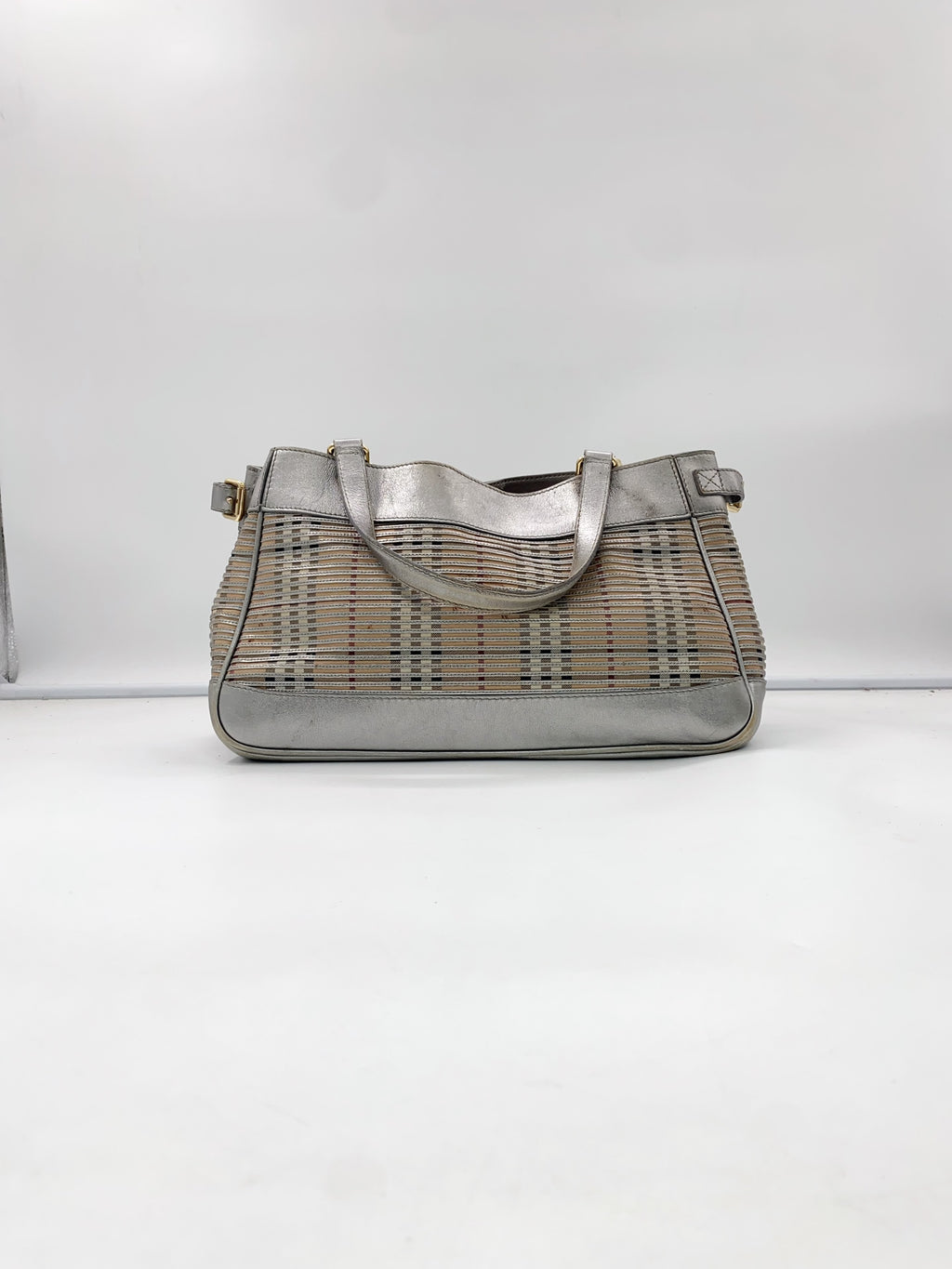 Burberry Silver Satchel