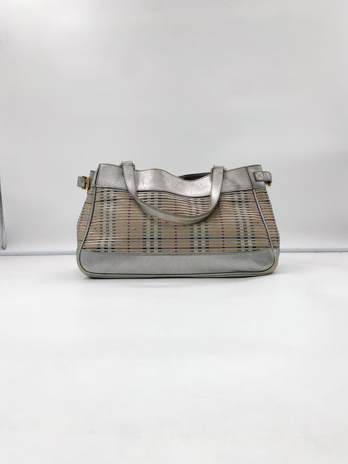 Burberry Silver Satchel