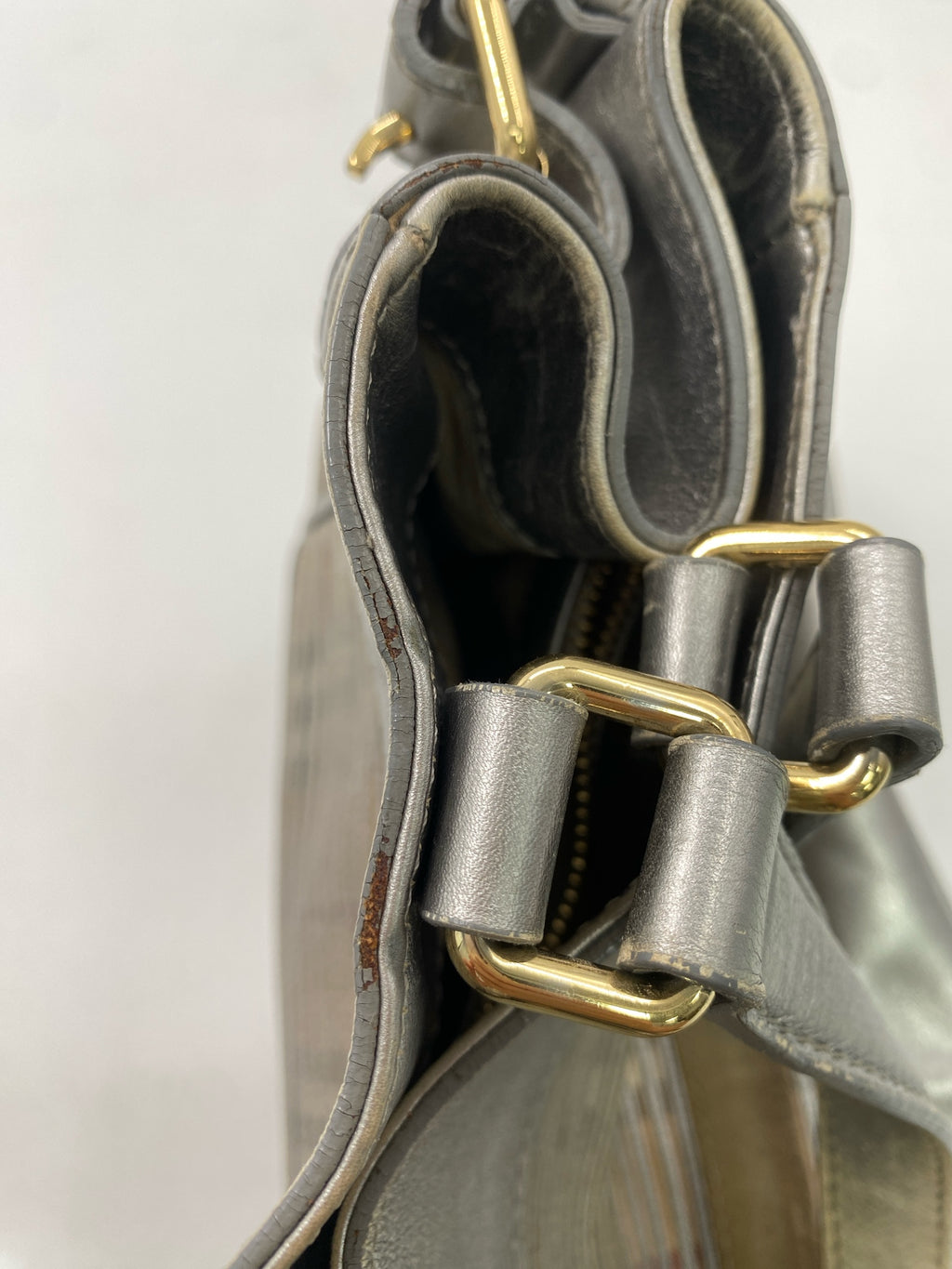 Burberry Silver Satchel