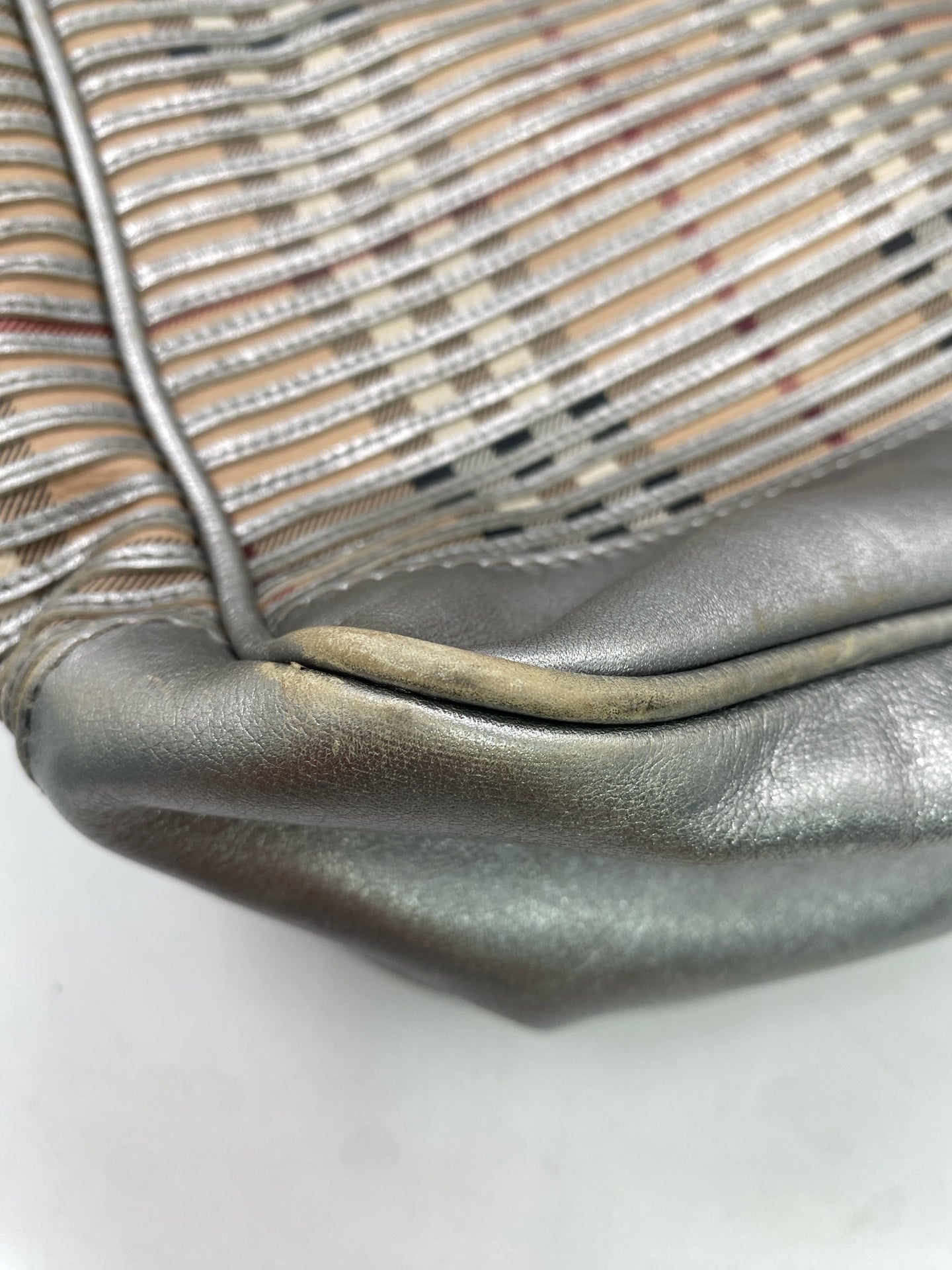 Burberry Silver Satchel