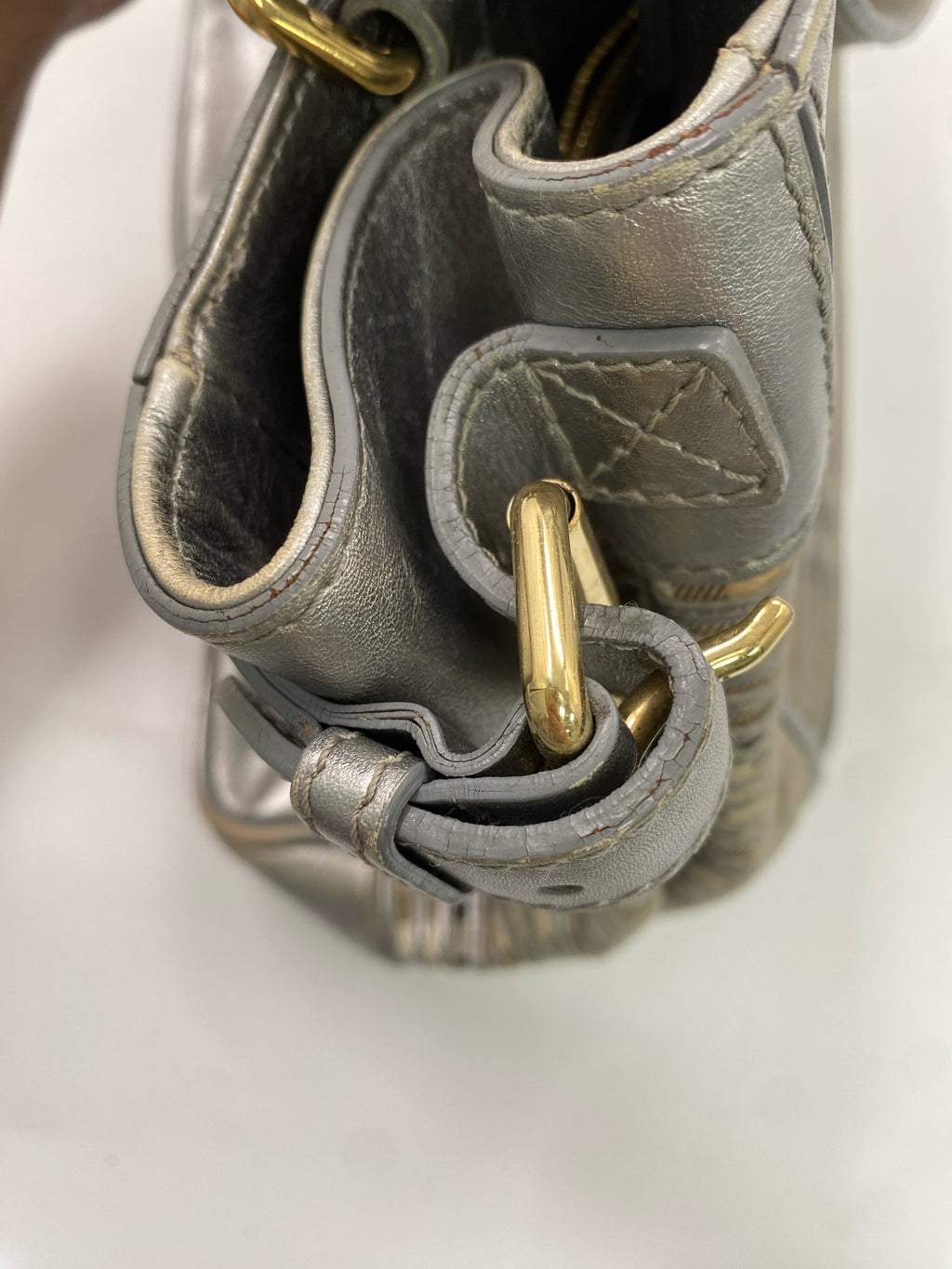 Burberry Silver Satchel