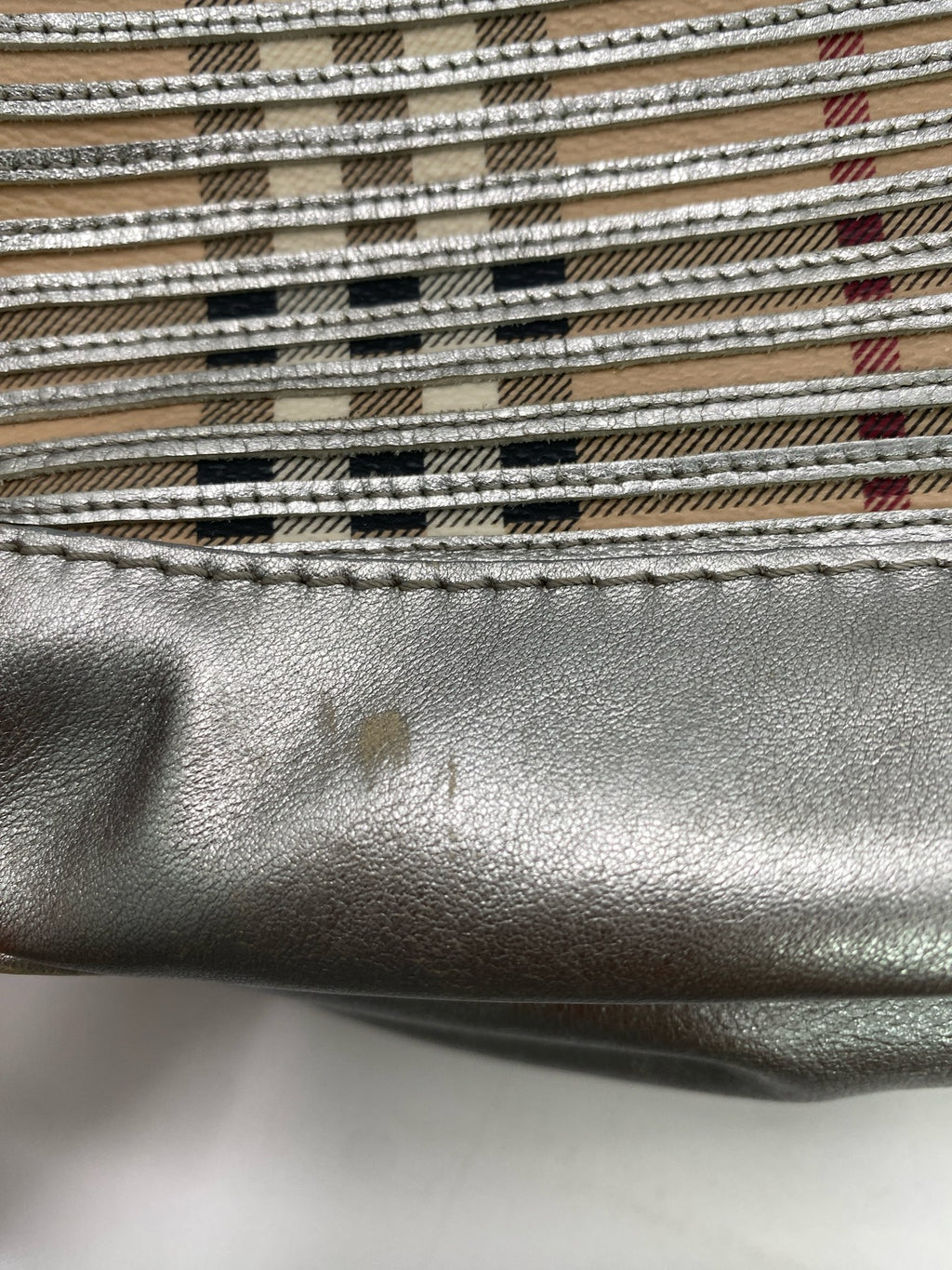 Burberry Silver Satchel