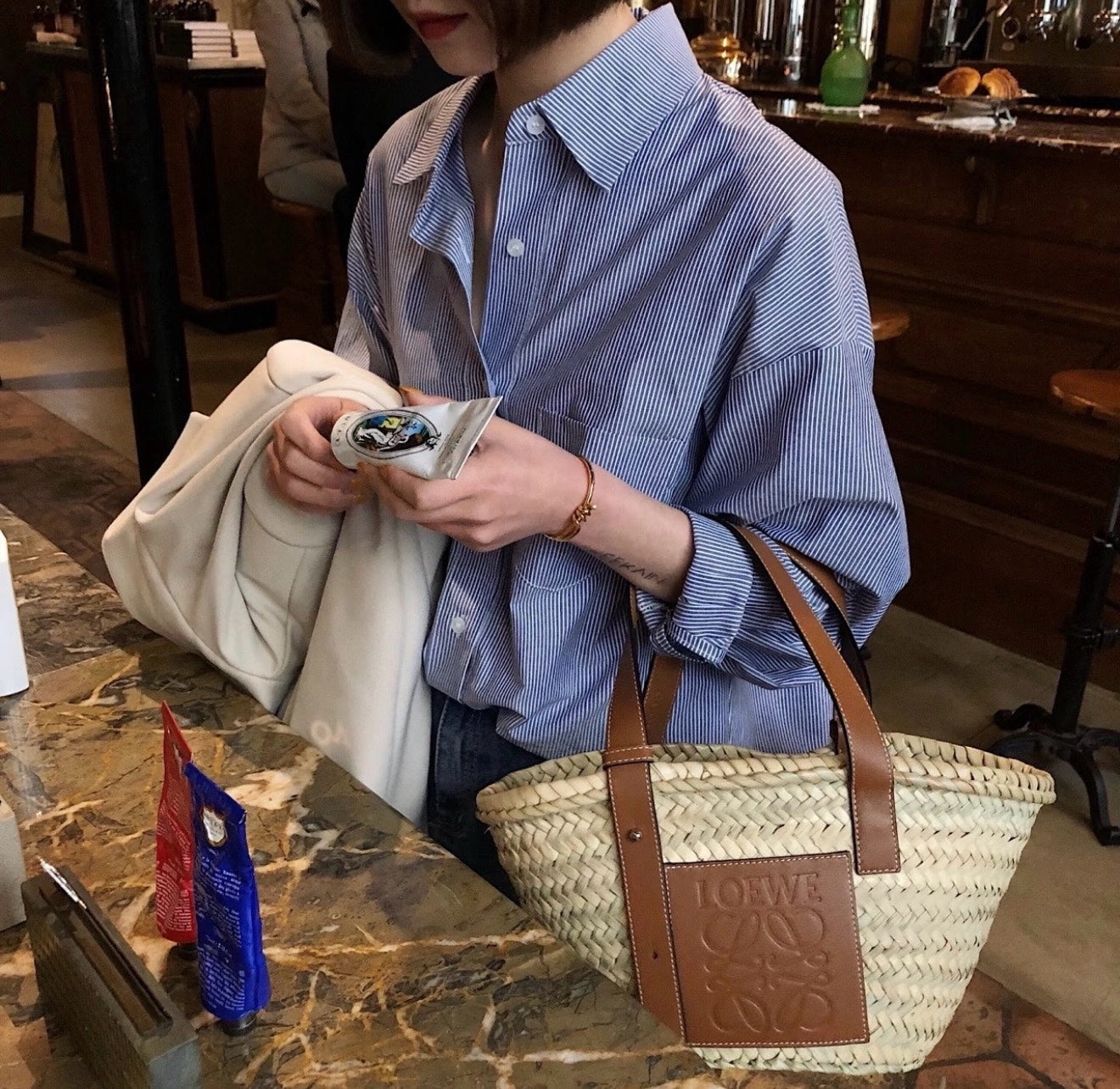 Loewe Leather Brown Tote
