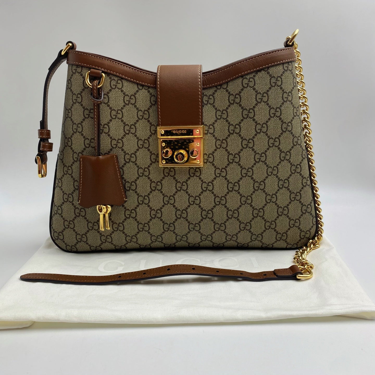 Gucci Canvas Beige Shoulder Bag