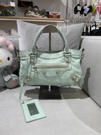 Balenciaga Women’s Metallic-Edged Handbag Green 390149-AQ41G-9670