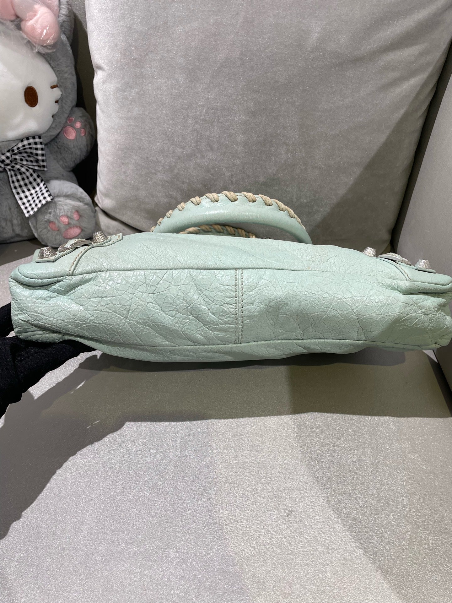 Balenciaga Women’s Metallic-Edged Handbag Green 390149-AQ41G-9670