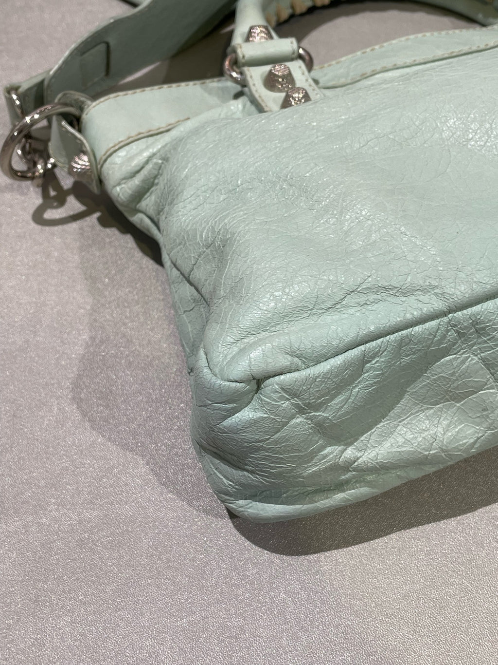 Balenciaga Women’s Metallic-Edged Handbag Green 390149-AQ41G-9670