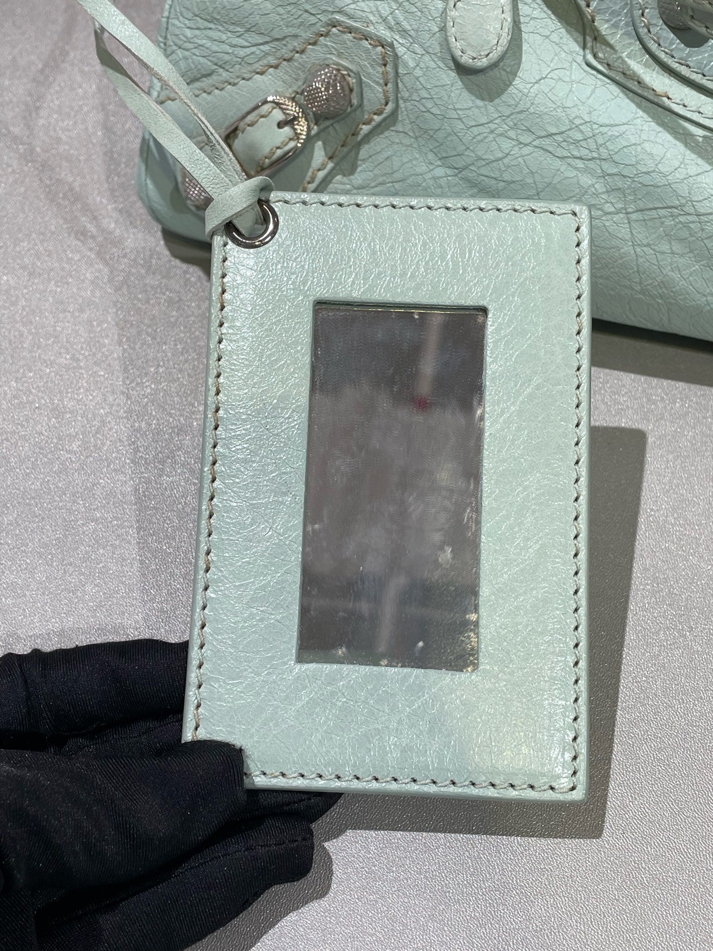 Balenciaga Women’s Metallic-Edged Handbag Green 390149-AQ41G-9670