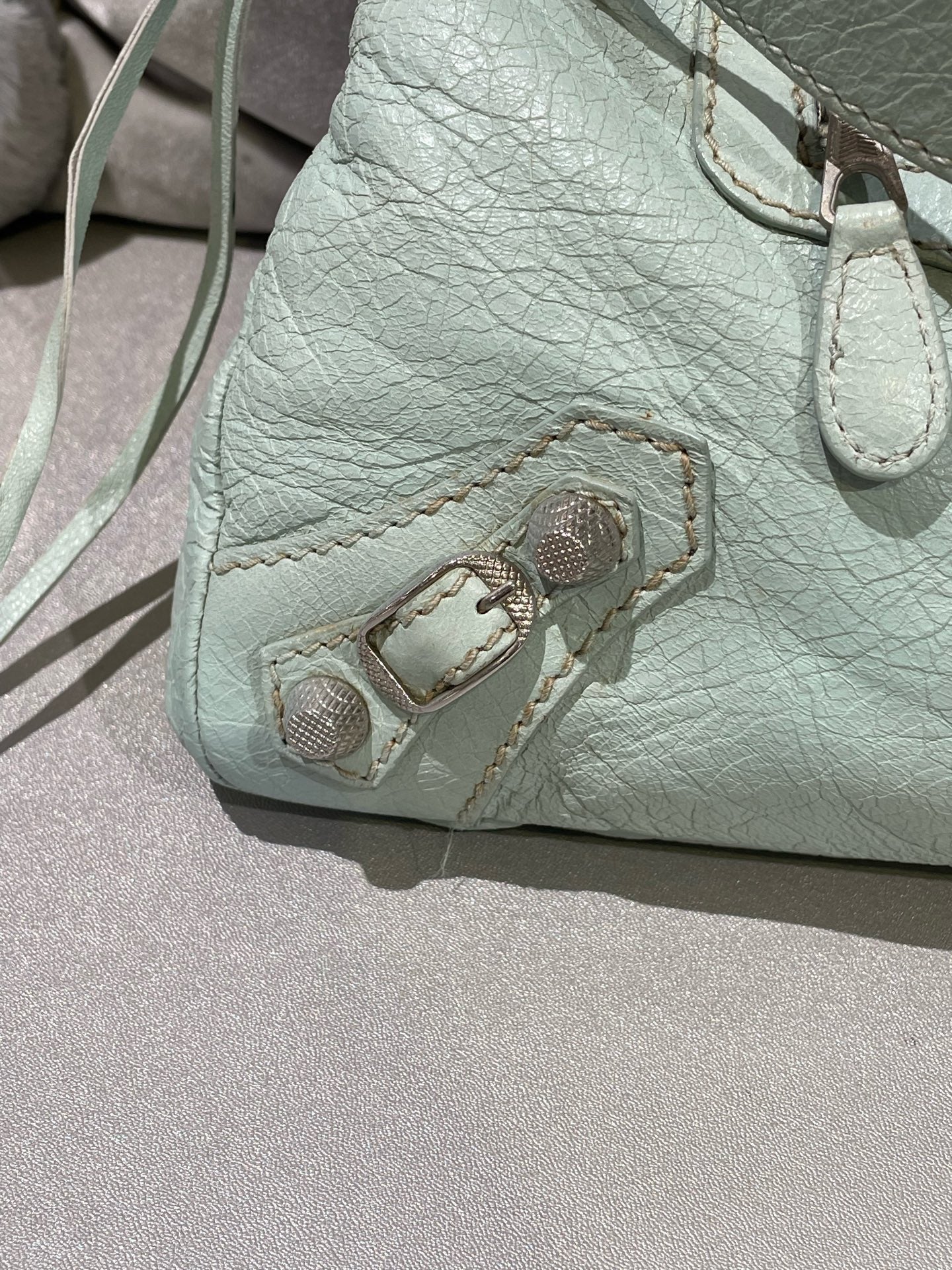 Balenciaga Women’s Metallic-Edged Handbag Green 390149-AQ41G-9670