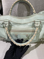 Balenciaga Women’s Metallic-Edged Handbag Green 390149-AQ41G-9670