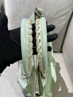 Balenciaga Women’s Metallic-Edged Handbag Green 390149-AQ41G-9670