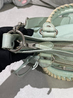 Balenciaga Women’s Metallic-Edged Handbag Green 390149-AQ41G-9670