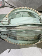 Balenciaga Women’s Metallic-Edged Handbag Green 390149-AQ41G-9670
