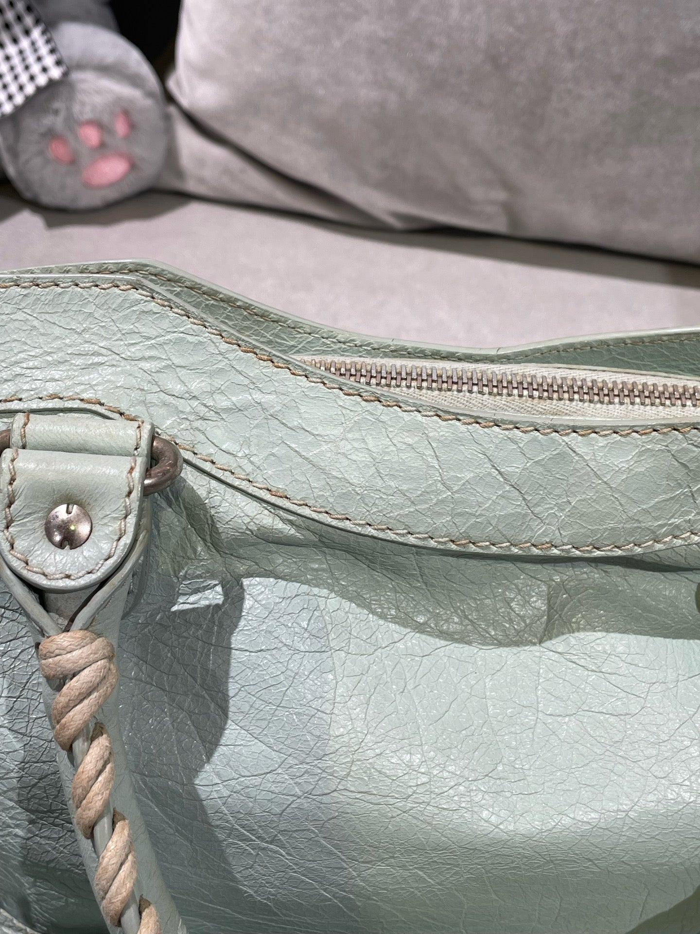 Balenciaga Women’s Metallic-Edged Handbag Green 390149-AQ41G-9670