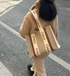 Chloe Canvas Brown Tote