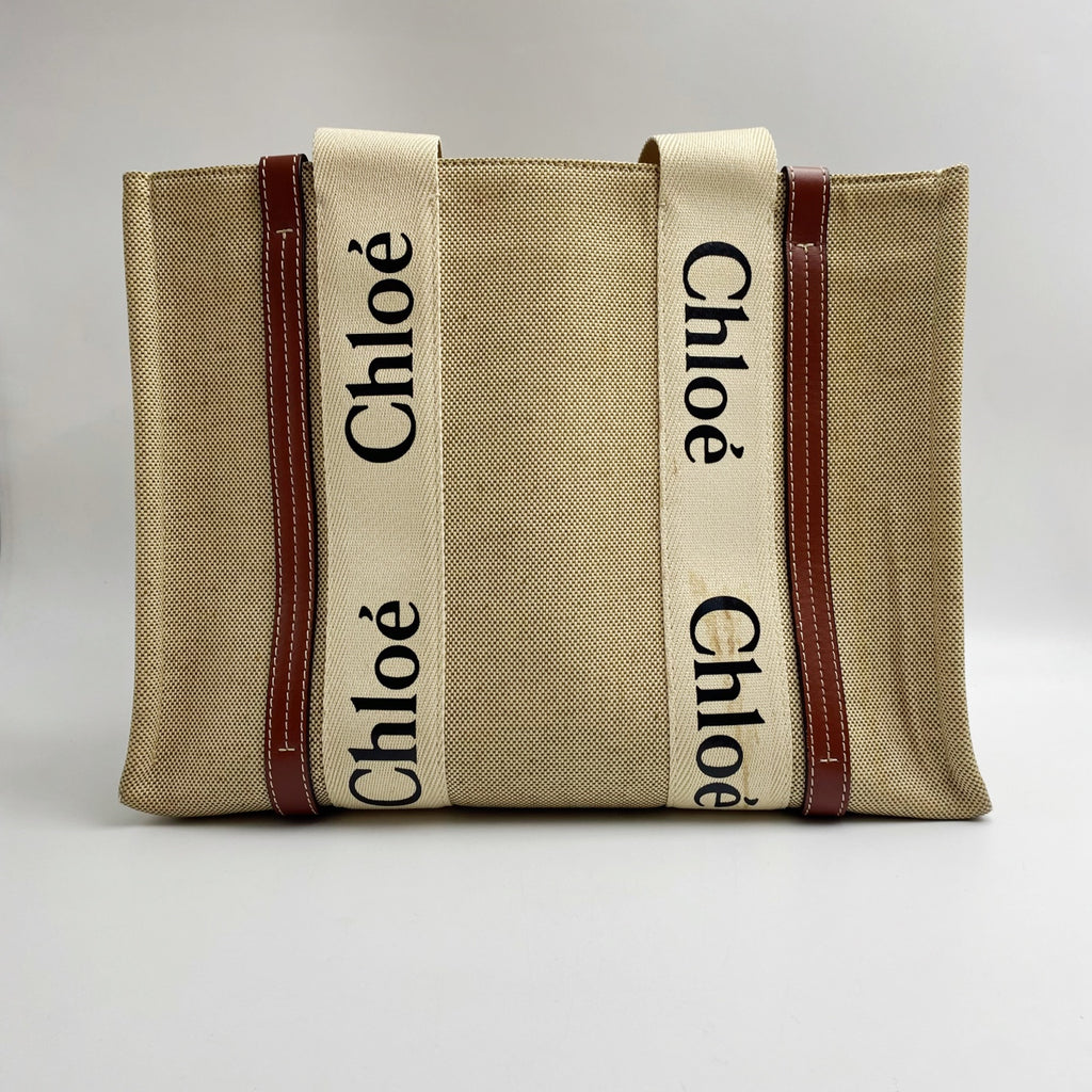 Chloe Canvas Brown Tote