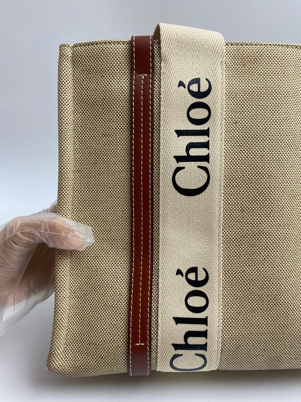 Chloe Canvas Brown Tote