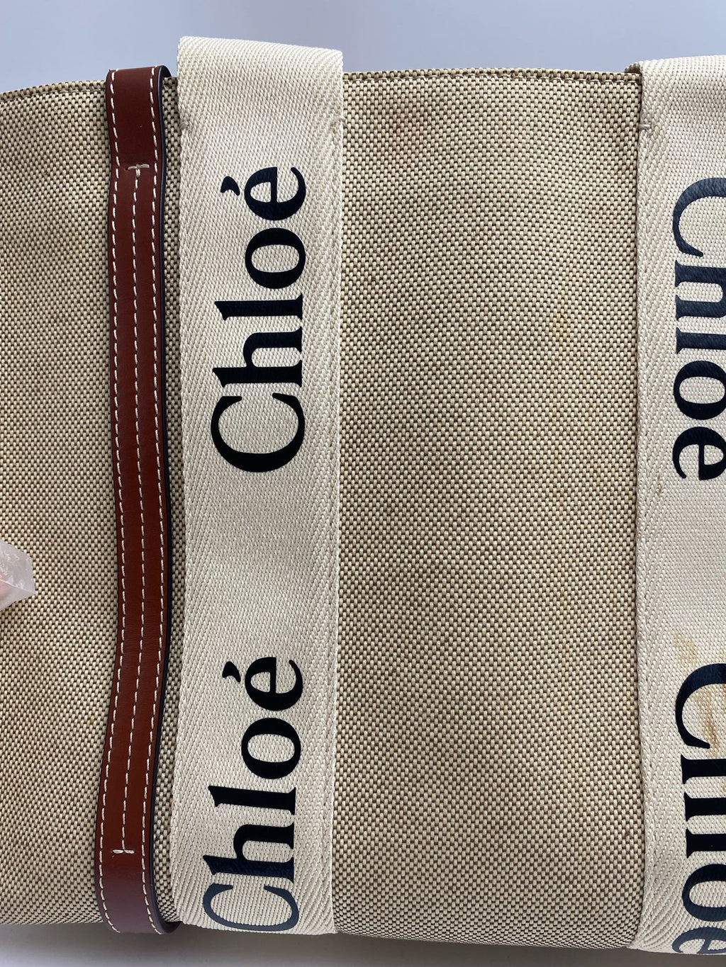 Chloe Canvas Brown Tote