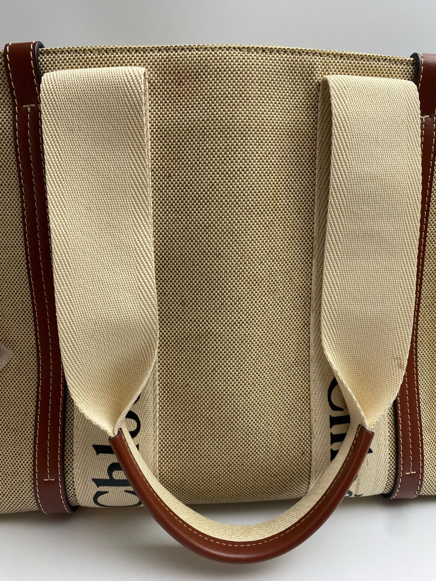 Chloe Canvas Brown Tote