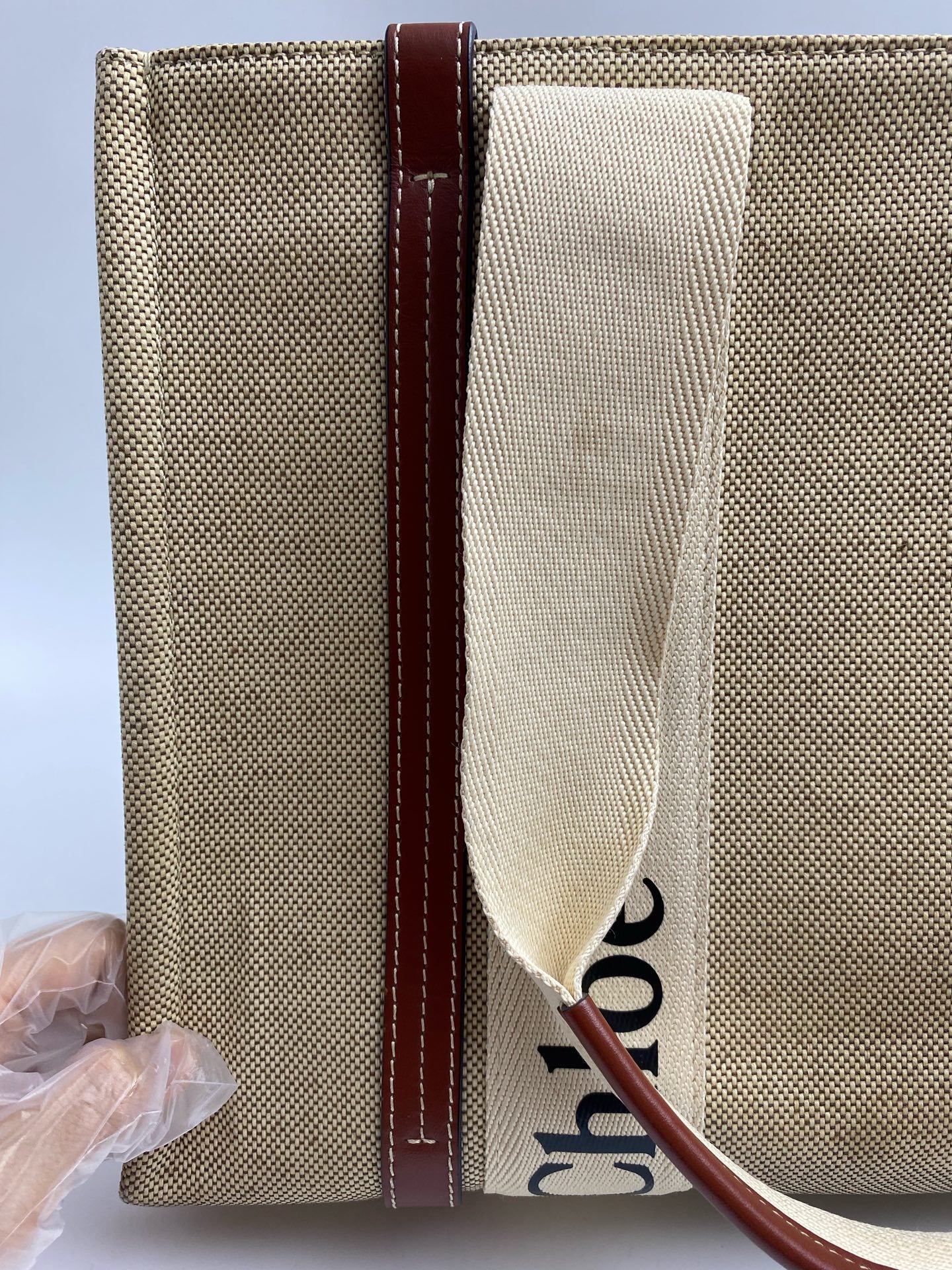 Chloe Canvas Brown Tote