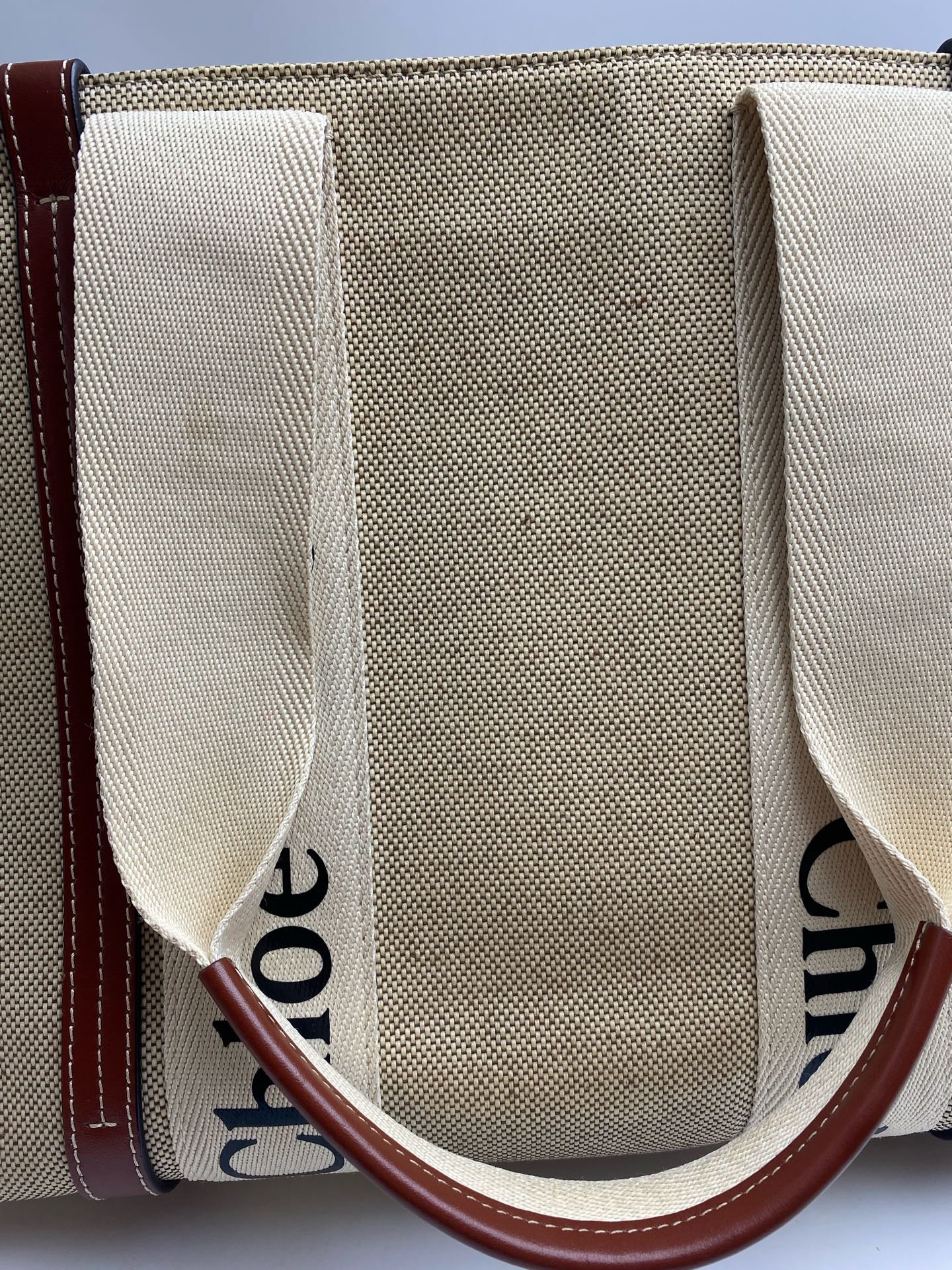 Chloe Canvas Brown Tote