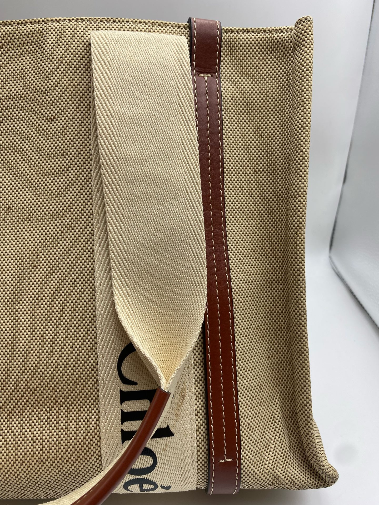 Chloe Canvas Brown Tote