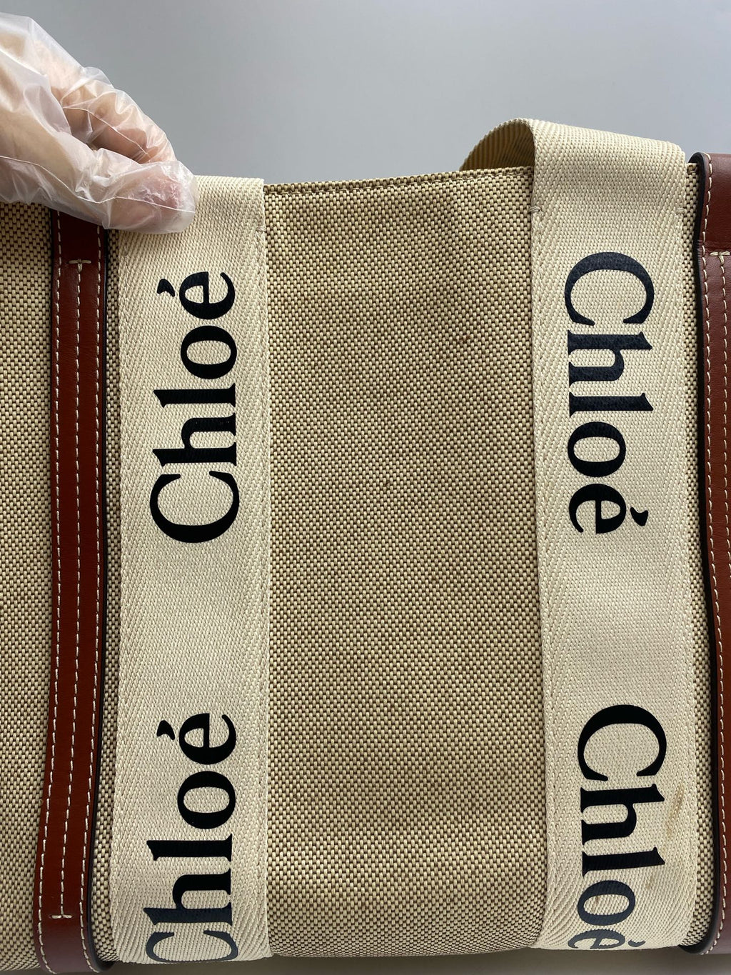 Chloe Canvas Brown Tote