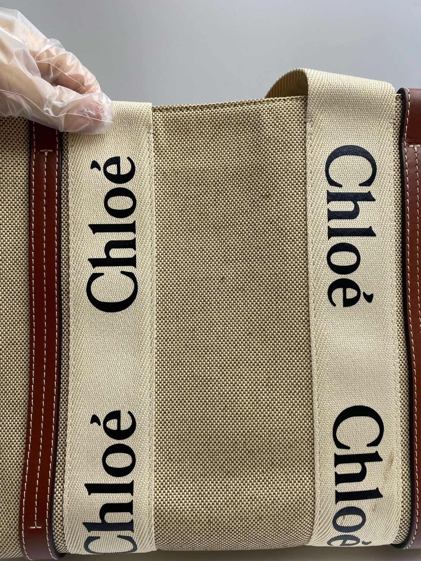 Chloe Canvas Brown Tote